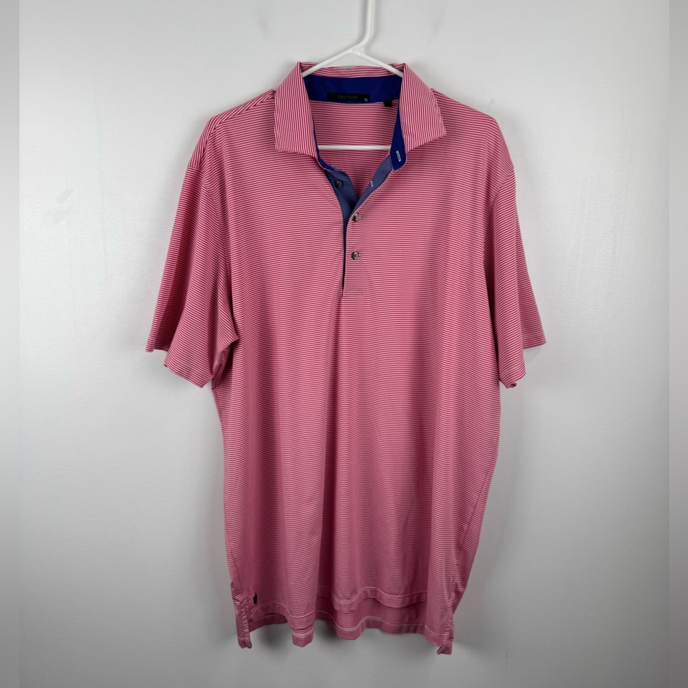 Greyson Men Golf‎ Polo Stripe Shirt Size XL